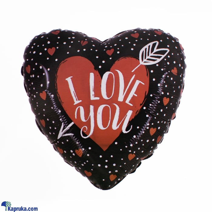 I Love You Foil Mylar Balloons Love Heart Valentine's Day Helium Balloon (black) Online at Kapruka | Product# baloonX00152