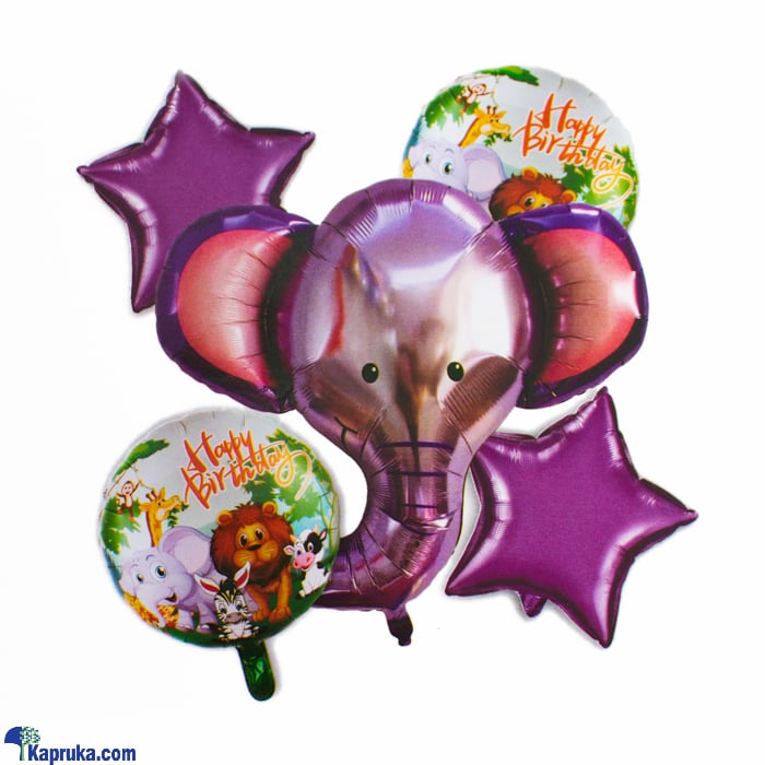 Jungle Animals, Elephant Balloons, Party Decoration Foil Balloon Set Of 5 Pcs- Kids Birthday, Chiller Party, Baby Shower Theme (elephant) Online at Kapruka | Product# baloonX00153