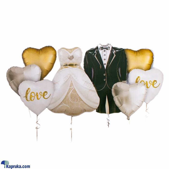 Wedding , Bride To Be Party Decoration Foil Balloon Set Of 8 Pcs- Deco's For Bridal Shower, Hen Party. Online at Kapruka | Product# baloonX00160