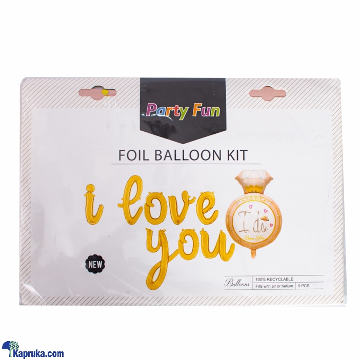 I Love You' Party Decoration Foil Balloon Set Of 9 Pcs- Deco's For Bridal Shower, Hen Party, Anniversary Party. Online at Kapruka | Product# baloonX00154