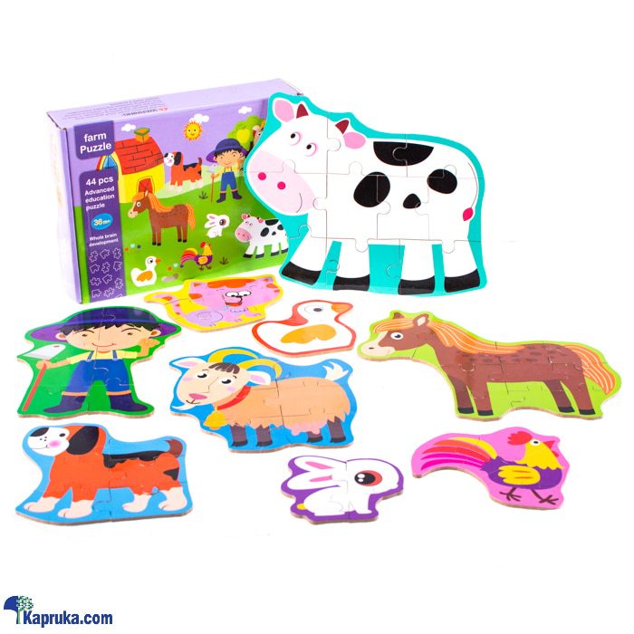Wooden Farm Puzzle For Kids, Educational Wooden Toy, Lean Numbers With Jigsaw Puzzles Set Online at Kapruka | Product# childrenP0813