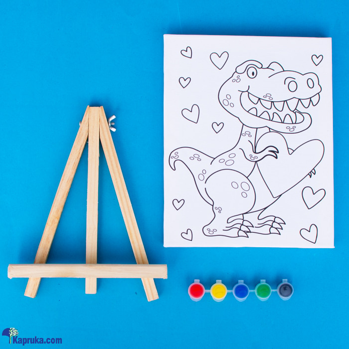 Re Drawn Little Lovely Crocodile Canvas For Painting For Kids With Paint Pots (20x25) Online at Kapruka | Product# childrenP0801