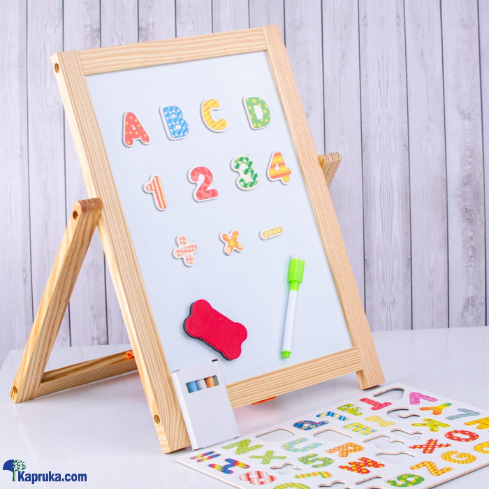 2 In 1 Wooden Writing Board , White Board And Black Board For Kids Online at Kapruka | Product# childrenP0815