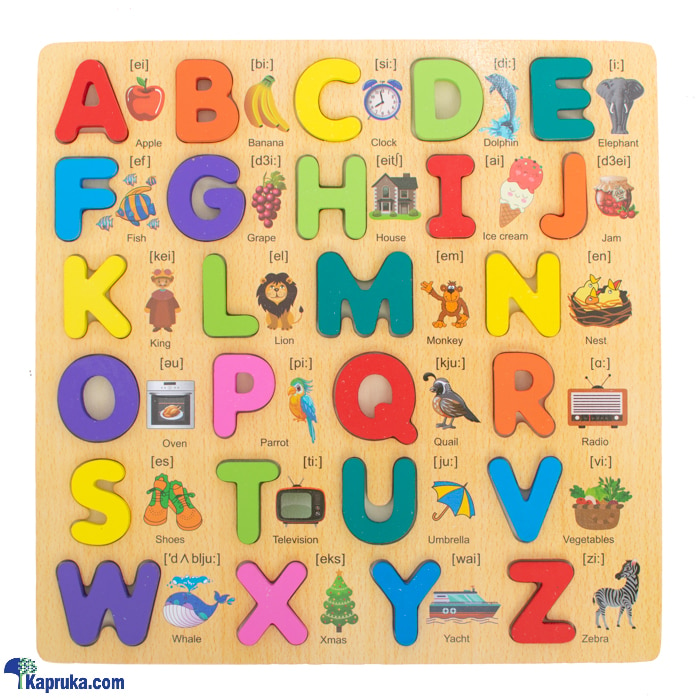 Wooden Learning Chart Capital Letters Online at Kapruka | Product# childrenP0829