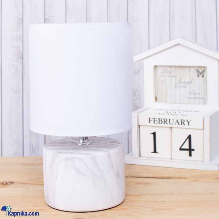 Ceramic Table Lamp For Living Room Home Décor, LED Bulb Vintage Bedside Lamp 48265- 6 (white) Online at Kapruka | Product# household00529