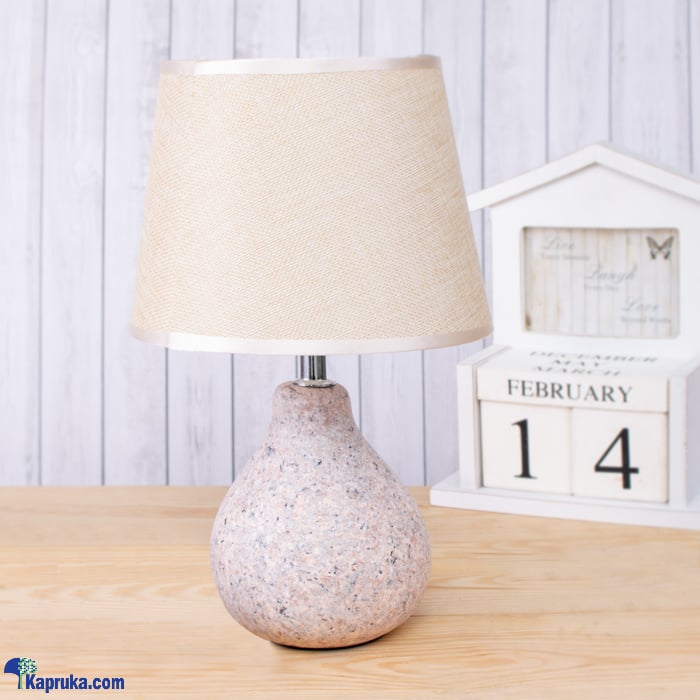 Tear Trop Bottom Ceramic Table Lamp For Living Room Home Décor, LED Bulb Vintage Bedside Lamp 48265- 3 Online at Kapruka | Product# household00536
