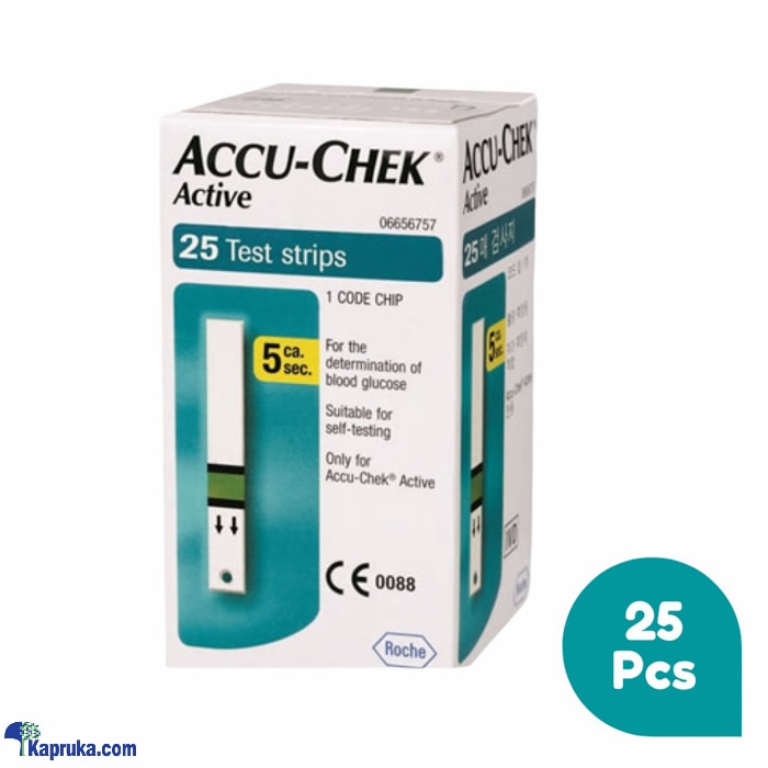 ACCU- CHEK ACTIVE BLOOD GLUCOSE METER TEST STRIPS - 25PCS Online at Kapruka | Product# pharmacy00264