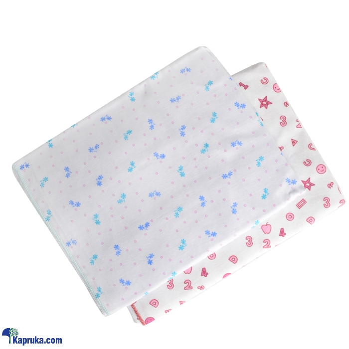Kids Joy  Printed Bath Sheet - Double (40X27) (2 Pieces) Blue Online at Kapruka | Product# babypack00691_TC1