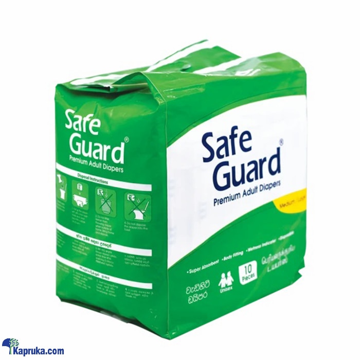SAFEGUARD ADULT DIAPERS - 10'S PACK (M/L) Online at Kapruka | Product# pharmacy00274