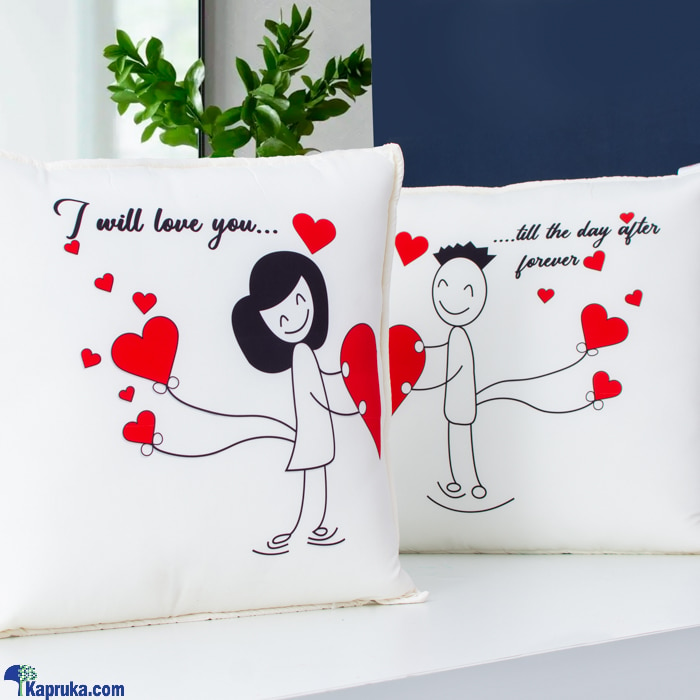 'love You' Couple Cushion (2 Pcs) Online at Kapruka | Product# giftset00384