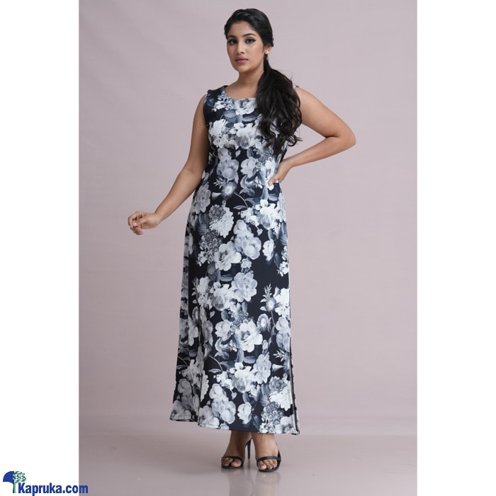 Stretchy Contrast Floral Dress Online at Kapruka | Product# clothing05436