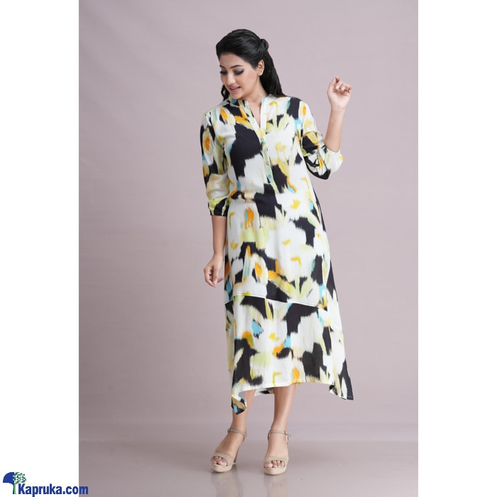 Crepe Cotton Printed Dress Online at Kapruka | Product# clothing05442