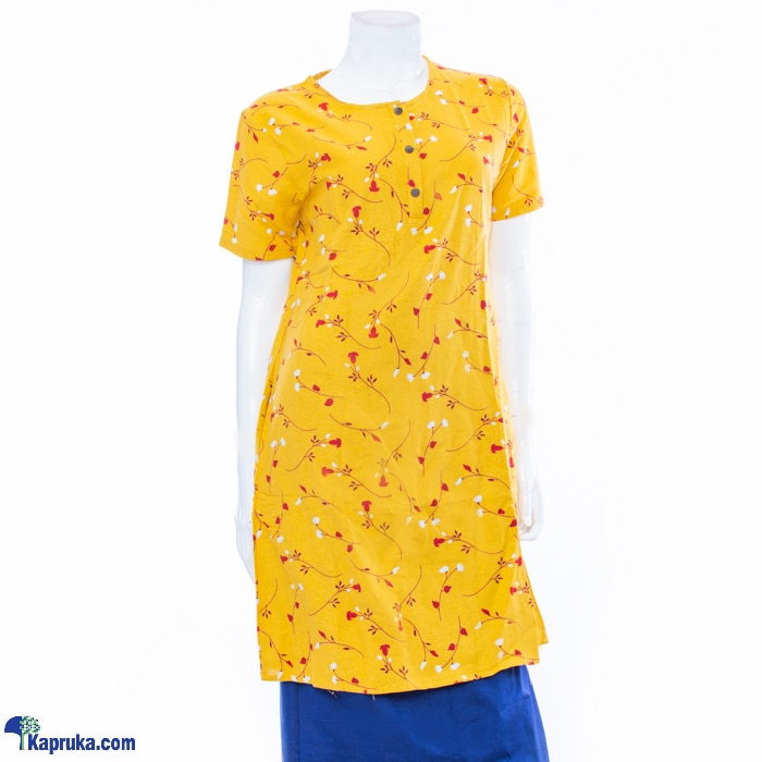 Yellow Flower Printed Dress Online at Kapruka | Product# clothing05449