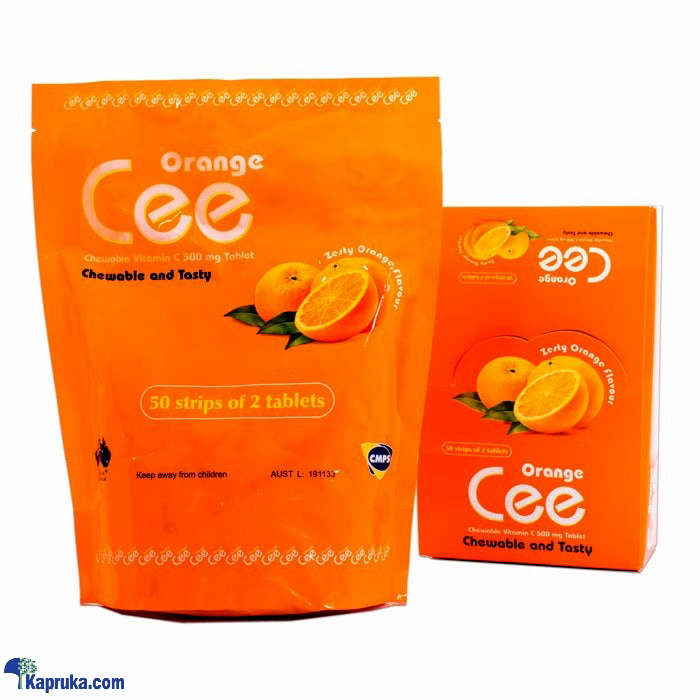 Cee Chewable Vitamin C- Orange- 50 Strips Of 2 Tablets Online at Kapruka | Product# pharmacy00327