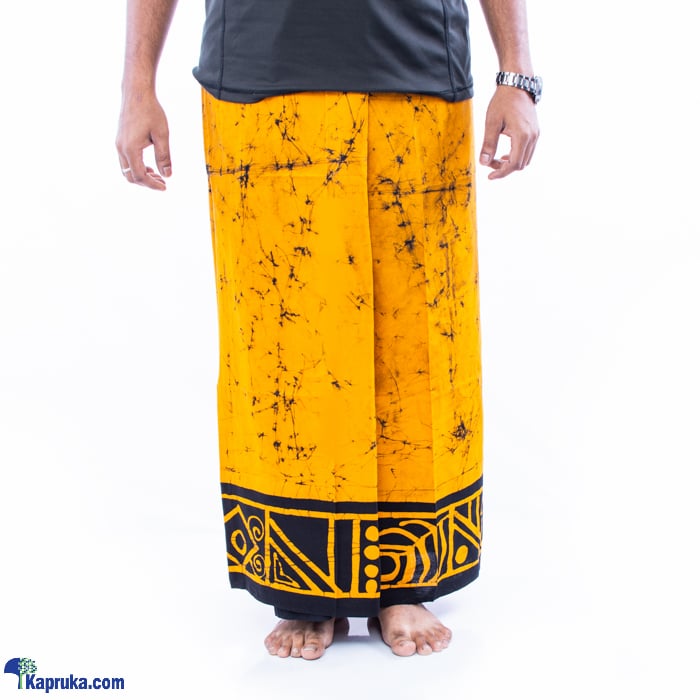 Hand Craft Batik Sarong Ornage Online at Kapruka | Product# clothing05479