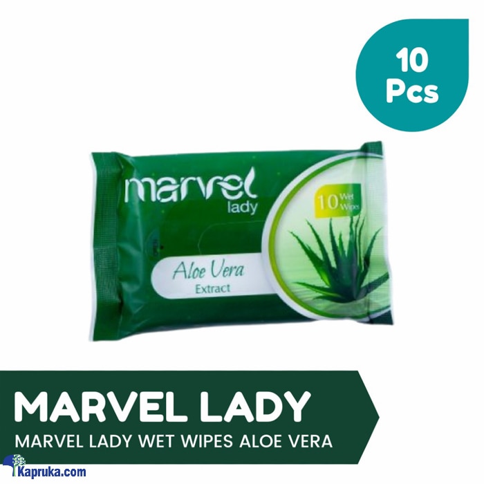 MARVEL LADY WET WIPES ALO VERA - 10PCS PACK Online at Kapruka | Product# pharmacy00361