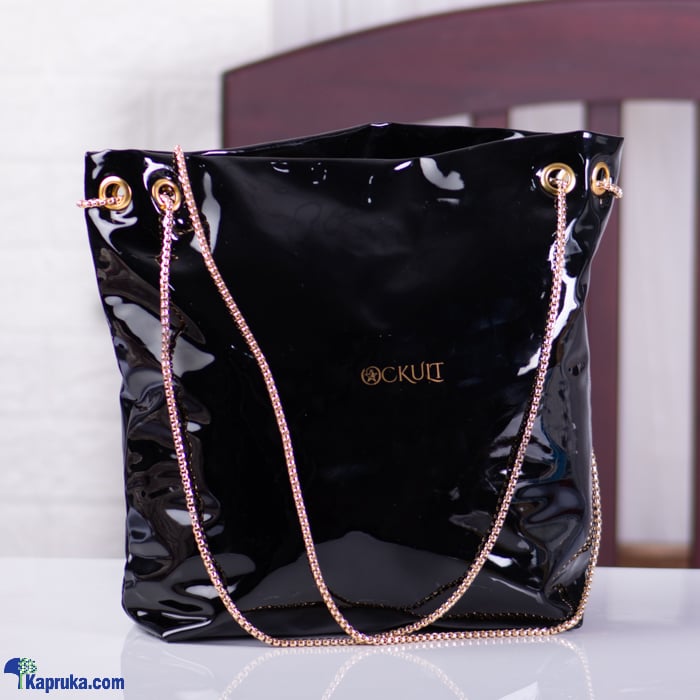 Ockult Black Color Square Girls Shoulder Handbags, Gold Color Strap Bag Online at Kapruka | Product# fashion002699