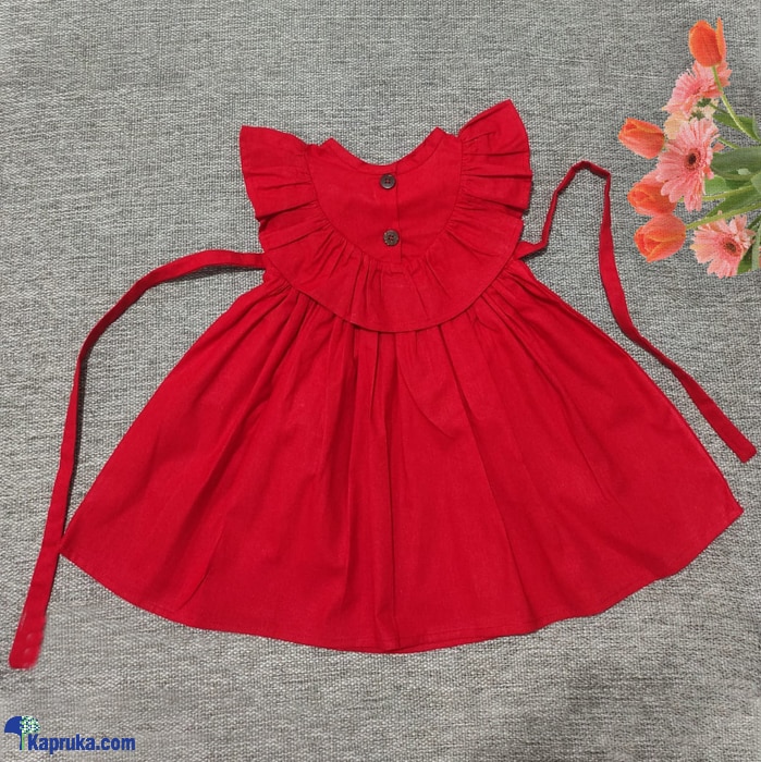 Red Butterfly Linen Dress Online at Kapruka | Product# clothing05614