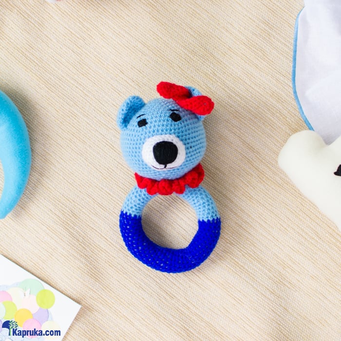 Crochet Bear Baby Cloth Rattle Ring, Infant Newborn, Animal Rattle Sensory Development Hand Grips Toys Online at Kapruka | Product# babypack00756