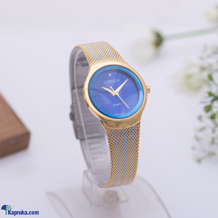 Citizen Ladies Blue Dial Gold Watch Online at Kapruka | Product# jewelleryW001173