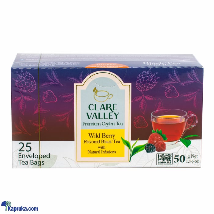 CLARE VALLEY WILD BERRY FLAVOURED BLACK TEA ? 50g ( 25 TEA BAGS) Online at Kapruka | Product# grocery002622