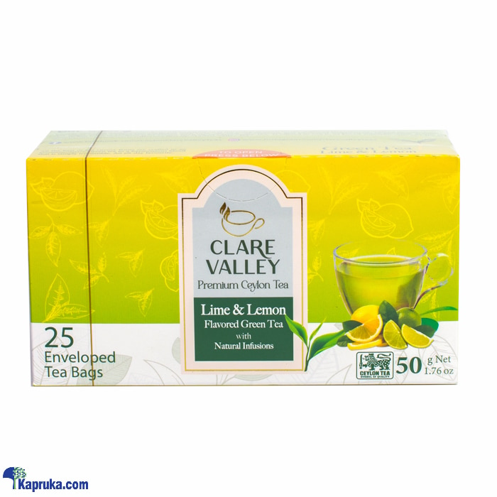 CLARE VALLEY LIME And LEMON FLAVOURED GREEN TEA 50g ( 25 TEA BAGS) Online at Kapruka | Product# grocery002629