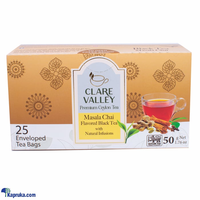 CLARE VALLEY MASALA CHAI BLACK TEA 50g ( 25 TEA BAGS ) Online at Kapruka | Product# grocery002627