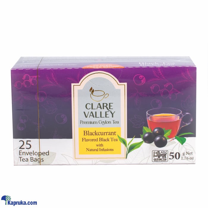 CLARE VALLEY BLACKCURRENT FLAVOURED BLACK TEA ? 50g ( 25 TEA BAGS ) Online at Kapruka | Product# grocery002628