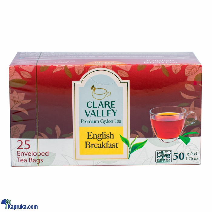 CLARE VALLEY ENGLISH BREAKFAST PREMIUM CEYLON TEA 50g (25 TEA BAGS) Online at Kapruka | Product# grocery002625
