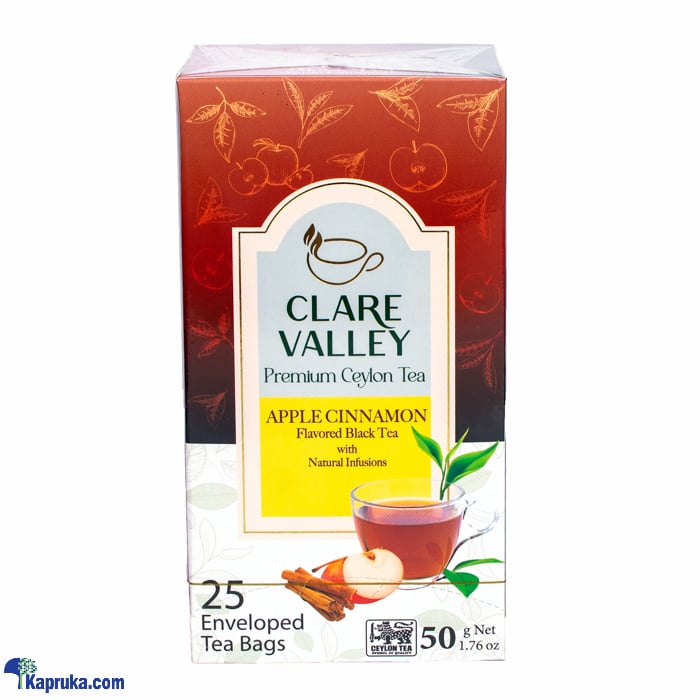 CLARE VALLEY APPLE CINNAMON FLAVOURED BLACK TEA ? 50g (25 TEA BAGS ) Online at Kapruka | Product# grocery002630