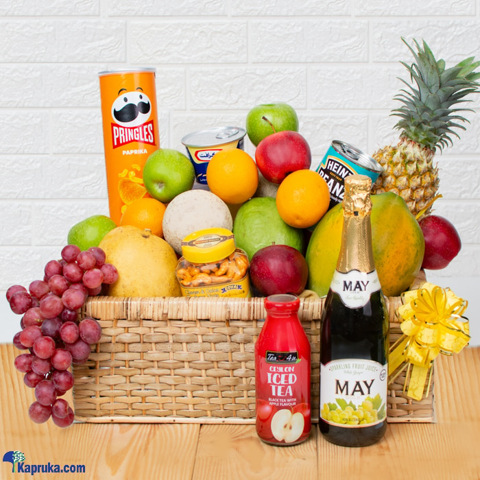Seasonal Delight Fruit And Goodies Hamper- Fruit Basket Online at Kapruka | Product# fruits00188