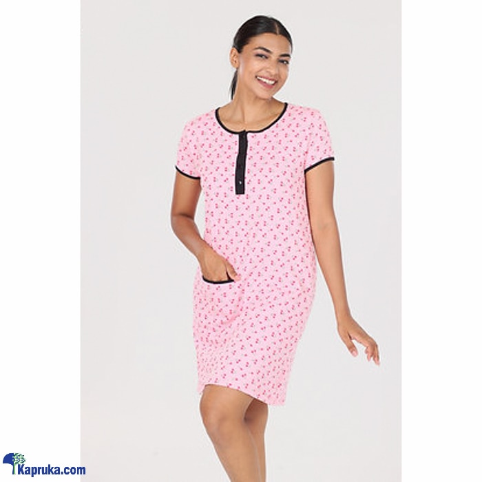 Front Pocket Night Dress MN 256- Pink Online at Kapruka | Product# clothing05811
