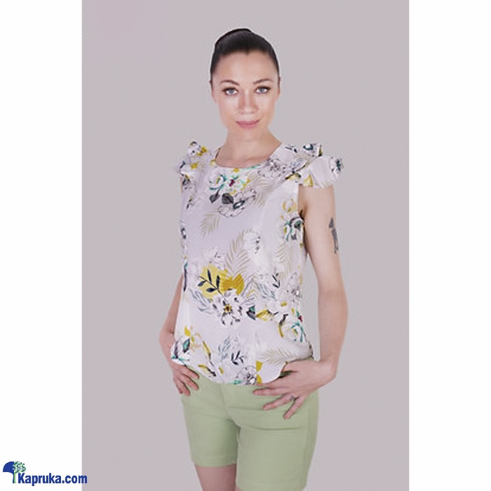 Ruffle Sleeve Chiffon Blouse Online at Kapruka | Product# clothing05812