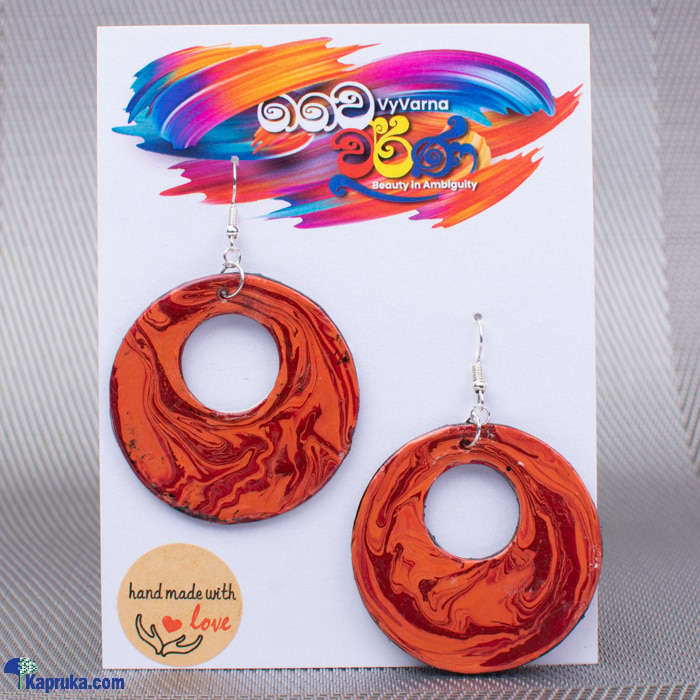 Vyvarna Hand Painted Wooden Earrings Online at Kapruka | Product# fashion002857