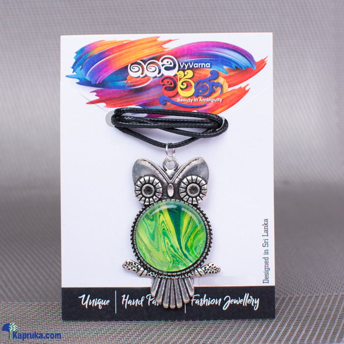 Vyvarna stainless steel/ metal pendant with cotton cord - owl design Online at Kapruka | Product# fashion002901