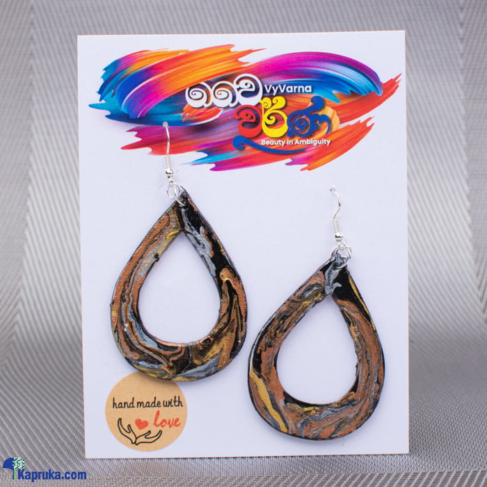 Vyvarna Hand Painted Wooden Earrings Online at Kapruka | Product# fashion002853