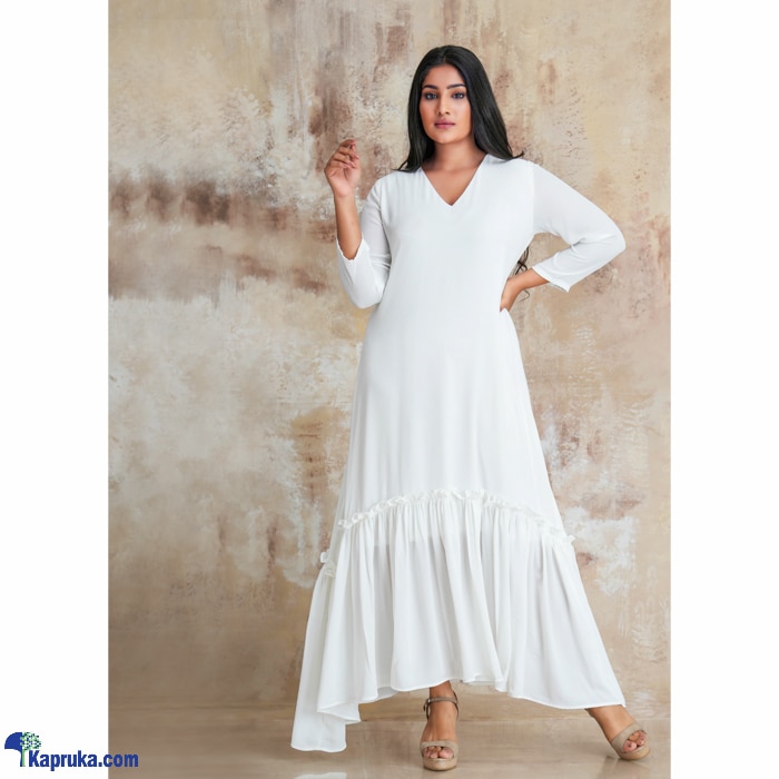 Plain Georgette Frill Dress Online at Kapruka | Product# clothing05818