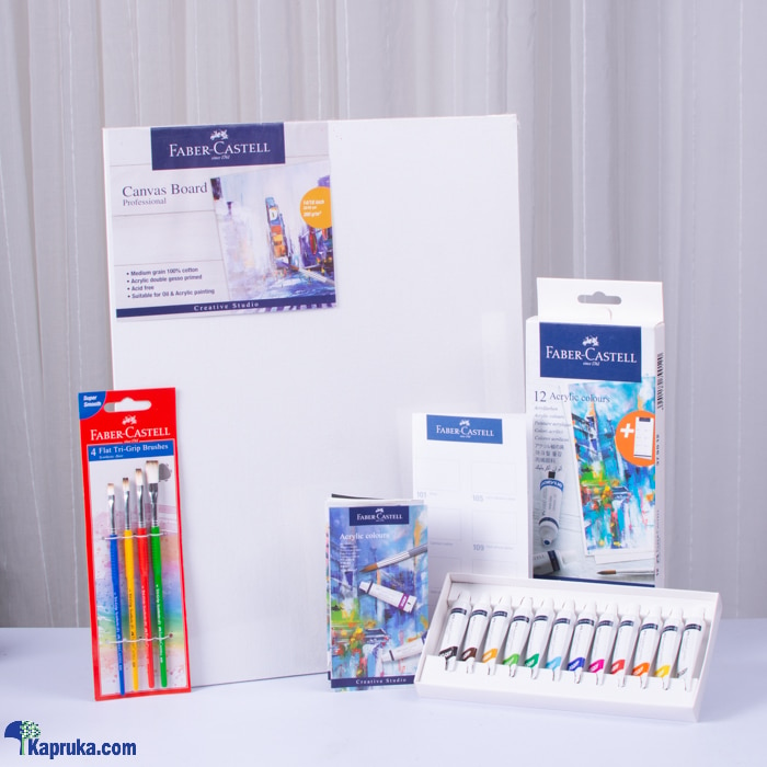 Acrylic Painter Gift Set With Art Canvas,12 Acrylic Colors, And Paint Brushers Set Online at Kapruka | Product# childrenP0858