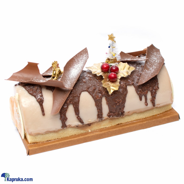 Shangri La Christmas Almond, Mandarin And Milkchocolate Yule Log Online at Kapruka | Product# cakeSHG00161