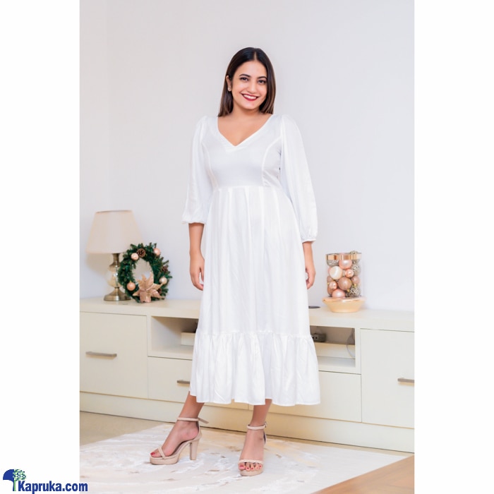 Audrey Midi Dress White Online at Kapruka | Product# clothing05873