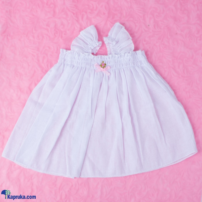 White Short Sleeved New Born Baby Dress Online at Kapruka | Product# babypack00765