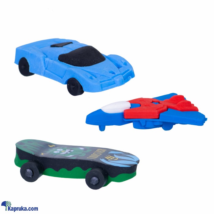 3D Eraser Pack For Boys, (3 Pcs) Online at Kapruka | Product# childrenP0907