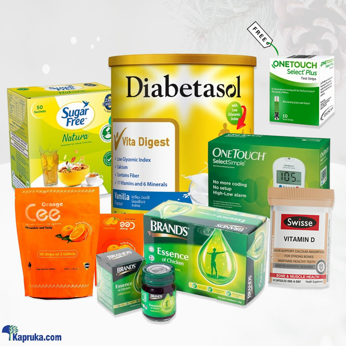 Good Health Hamper With Vitamins And Glucomeater, Gift For Mom, Father, Sugar Free Online at Kapruka | Product# pharmacy00454