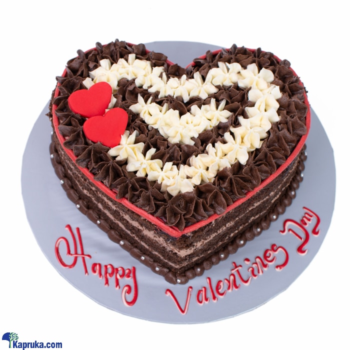Divine Valentine Flower Heart Deco Cake Online at Kapruka | Product# cakeDIV00264