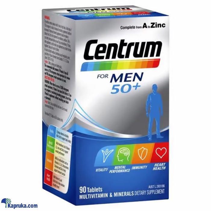 Centrum For Men 50 Plus - 90 Tablets Online at Kapruka | Product# pharmacy00469