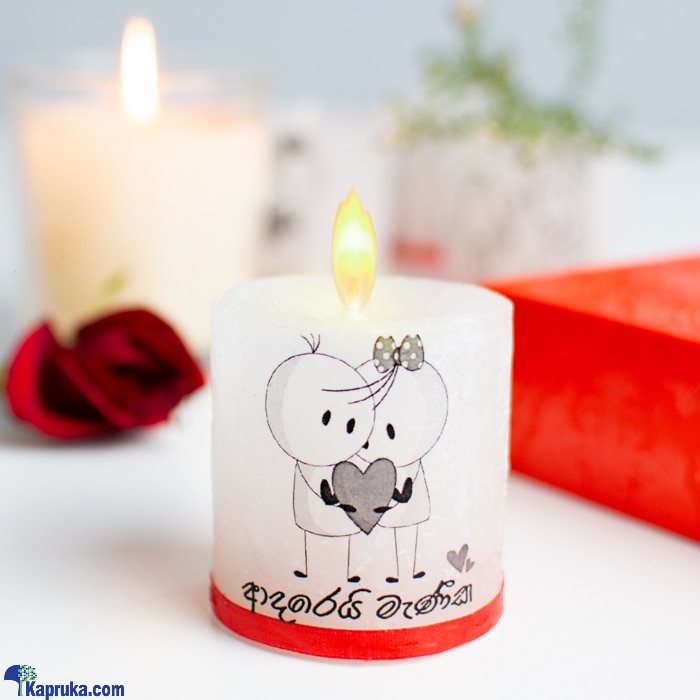 'adarei Menika' Hand Made Scented Candle - For Anniversary Celebration , Romance Candle, Home Decor Candles Online at Kapruka | Product# candles00142