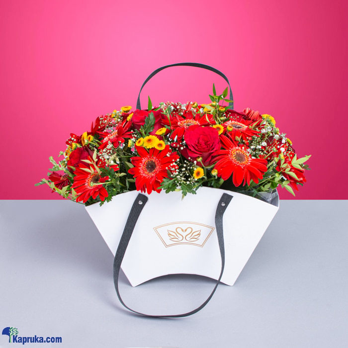 Classic Love - Red Roses With Gerberas Flower Arrangement Online at Kapruka | Product# flowers00T1377