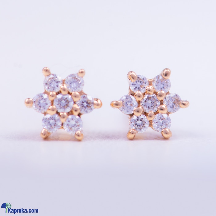 Alankara pink gold diamond earring studs 0.13 karat vvs1/G (afe 1497) Online at Kapruka | Product# alankara00167