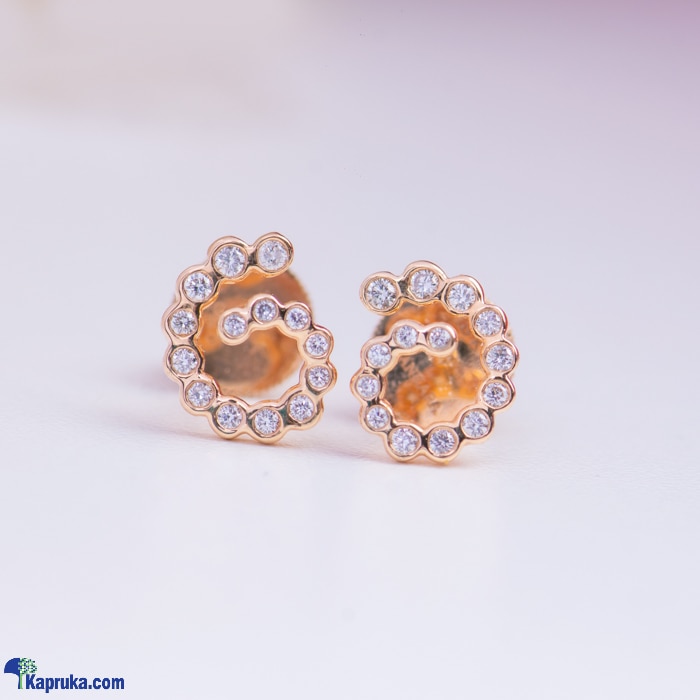 Alankara pink gold diamond earring studs 0.13 karat vvs1/G (aje 6045) Online at Kapruka | Product# alankara00181