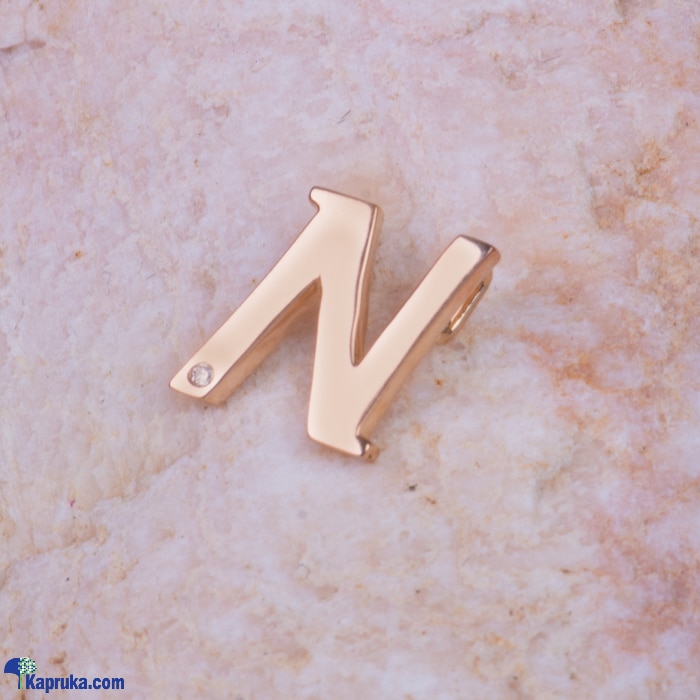 Alankara 18kt pink gold letter pendant with one diamond 0.01 vvs1/G (ajp12755) Online at Kapruka | Product# alankara00184